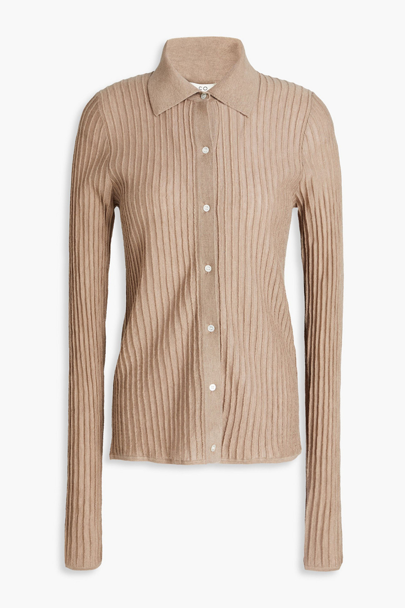 Co - Ribbed cashmere cardigan - Neutral - XS