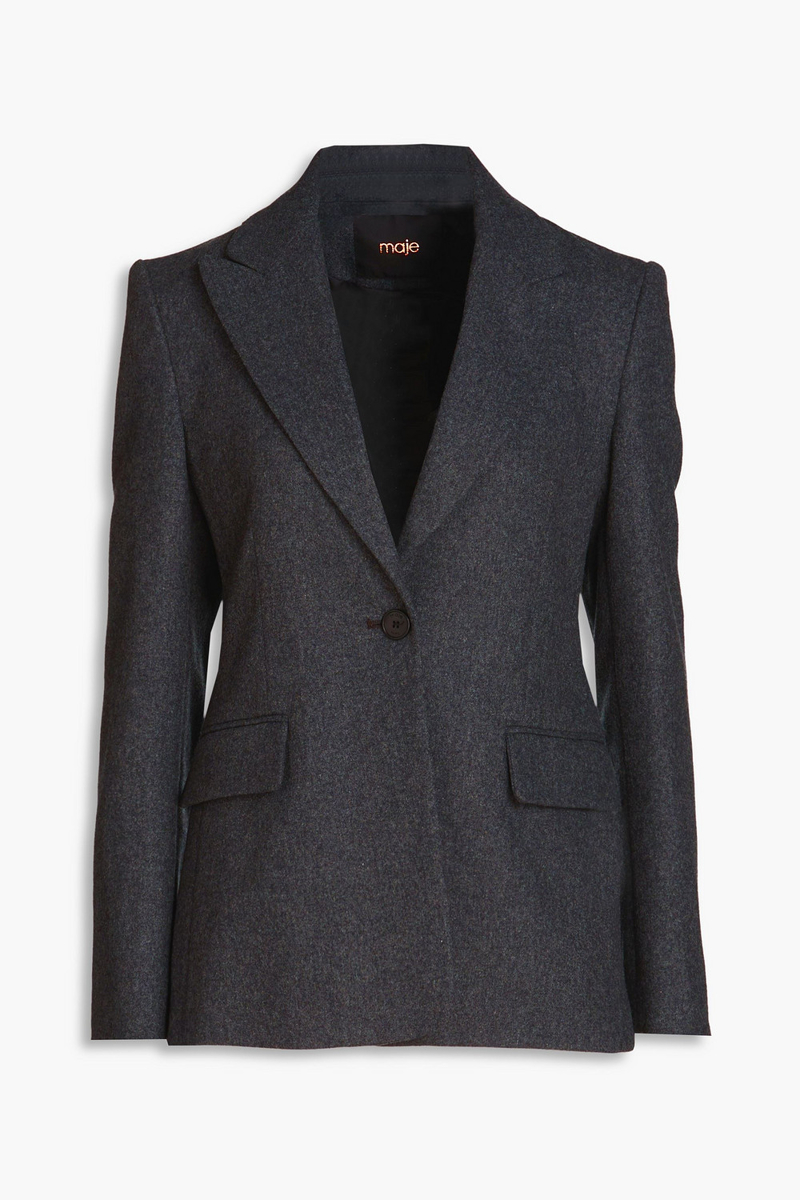 Maje - Wool-blend blazer - Gray - FR 40