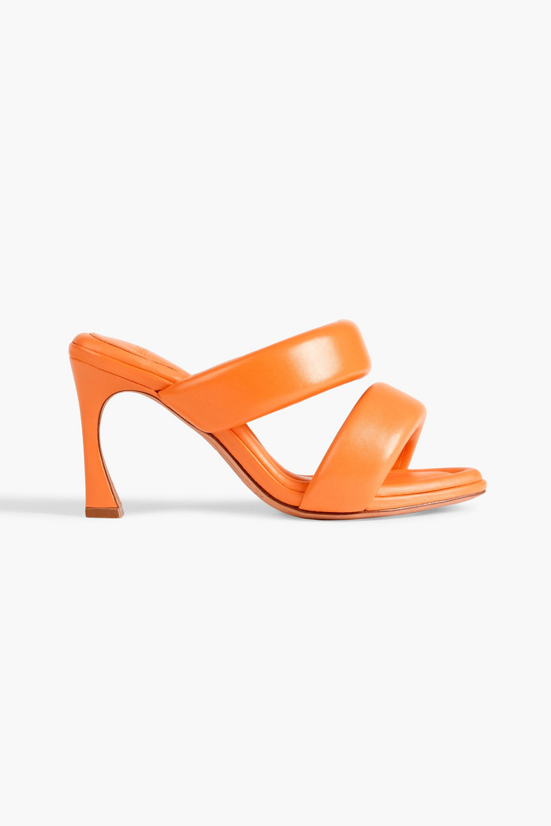 Alexandre Birman - Lilla 85 padded leather mules - Orange - EU 36