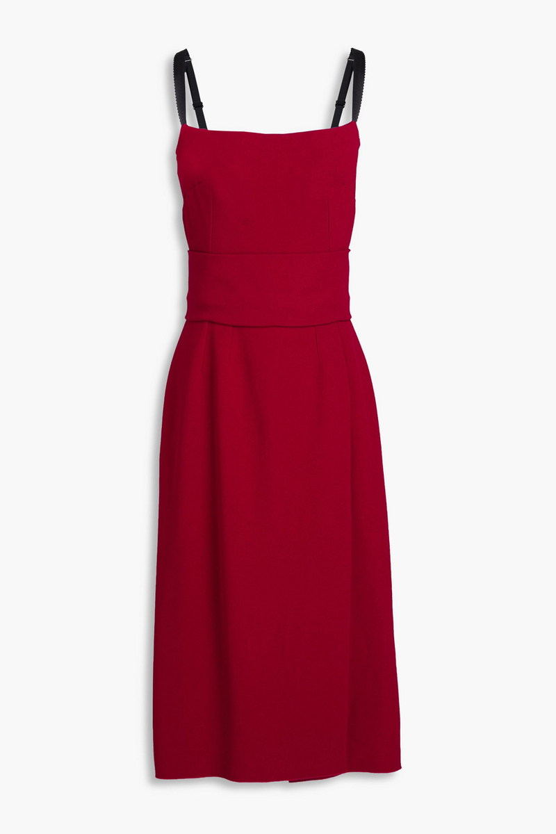 Dolce&Gabbana - Crepe midi dress - Burgundy - IT 46