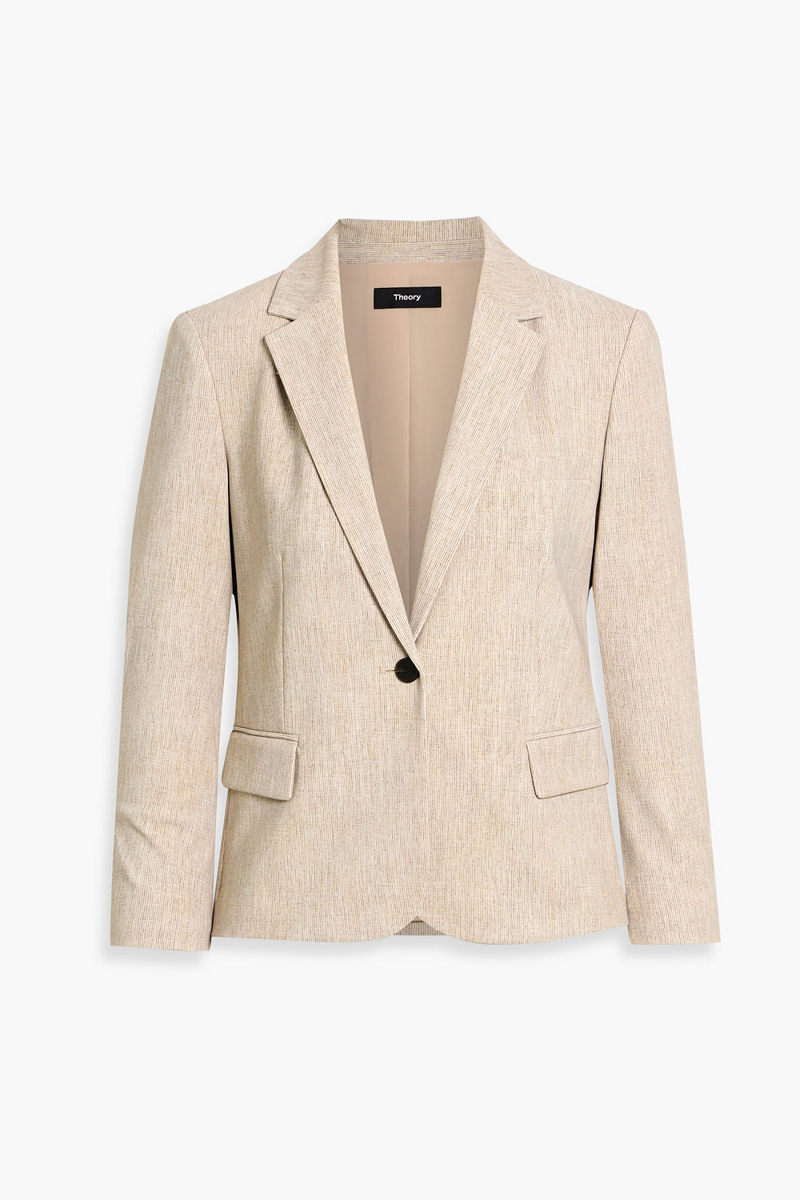 theory - printed ponte blazer - neutral - us 00