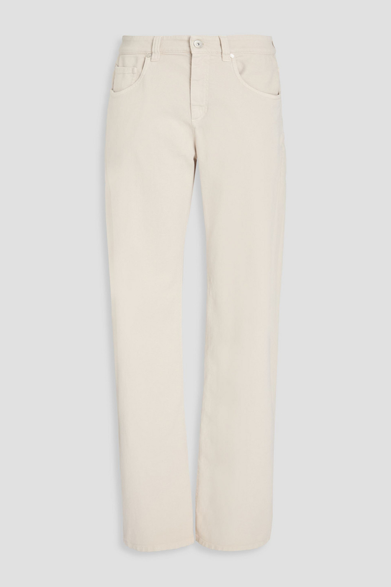 brunello cucinelli - high-rise wide-leg jeans - white - it 38