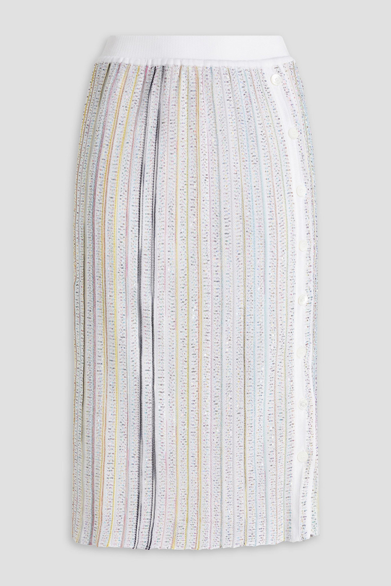 Missoni - Sequin-embellished crochet-knit skirt - White - IT 44