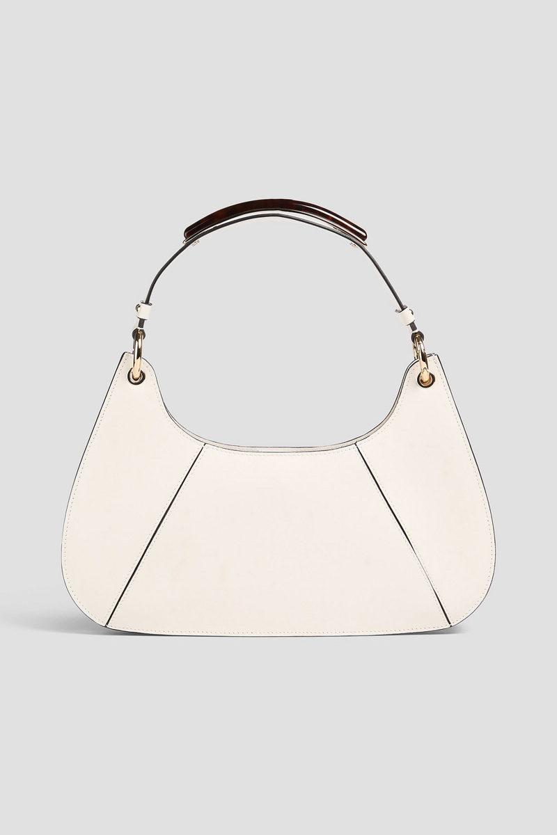 alberta ferretti - leather shoulder bag - white - onesize