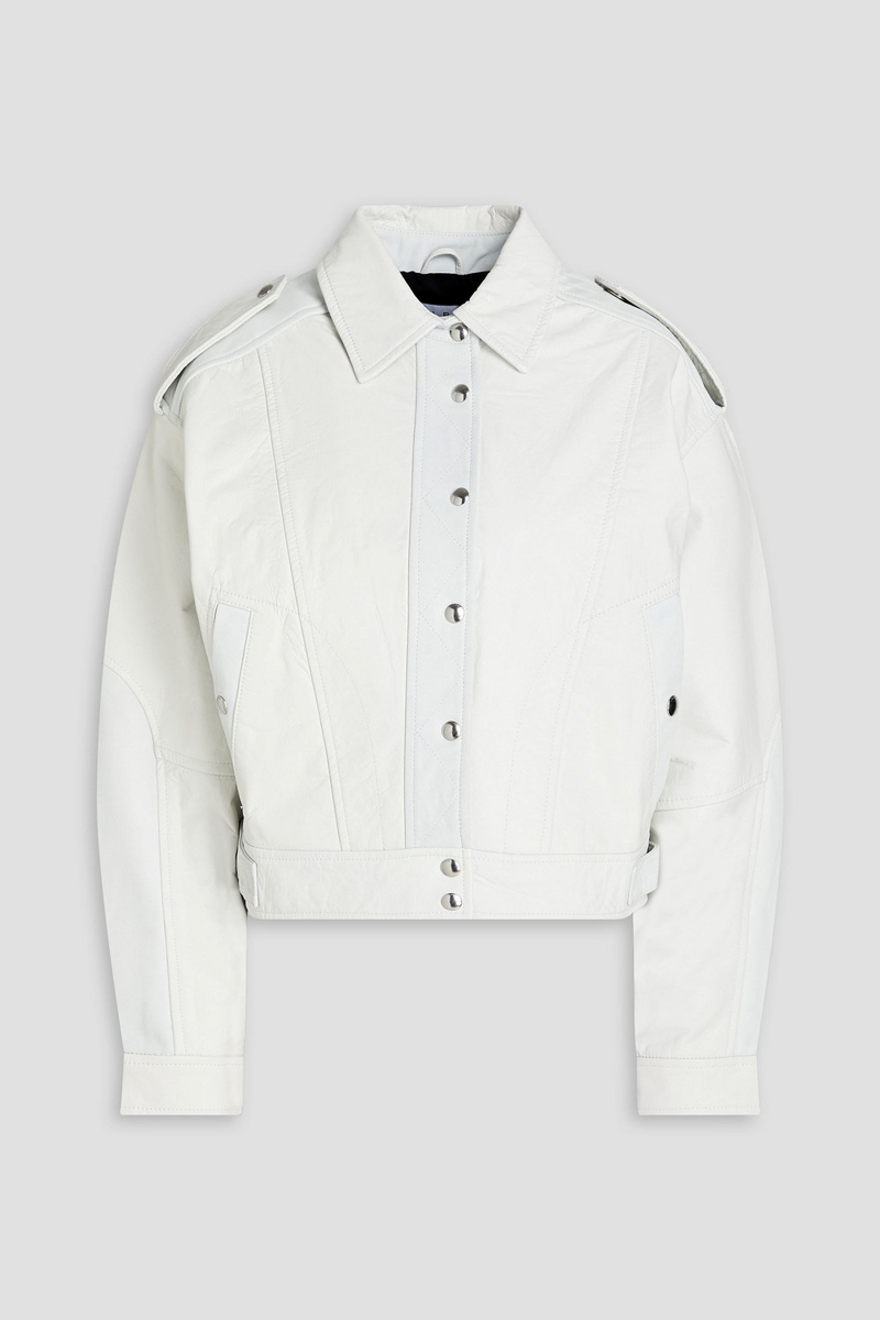 IRO - Koabe crinkled-leather jacket - White - FR 38