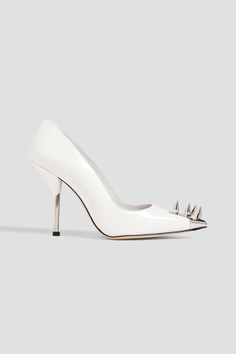 McQueen - Punk Stud leather pumps - White - EU 38.5