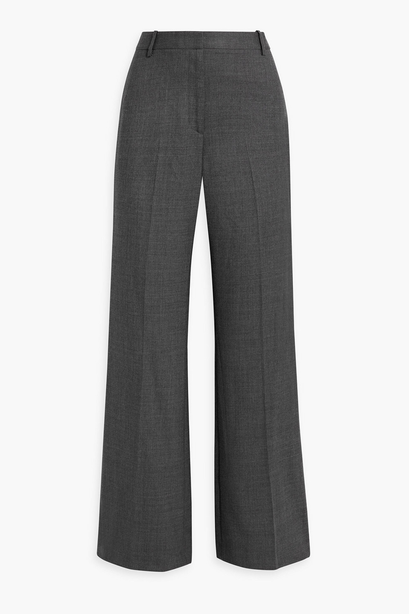 nili lotan - arielle wool flared pants - gray - us 8