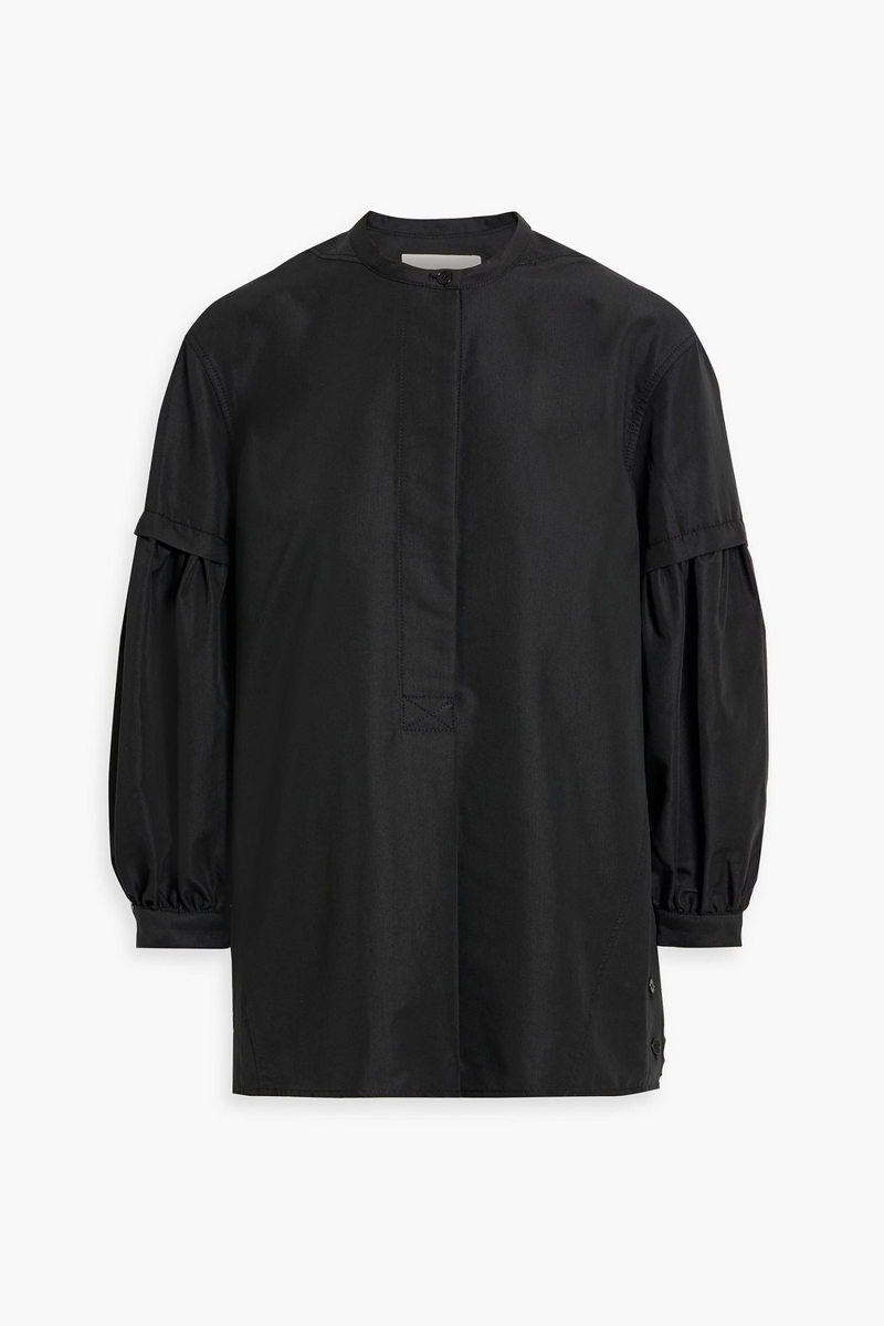 3.1 phillip lim - cotton-blend blouse - black - l