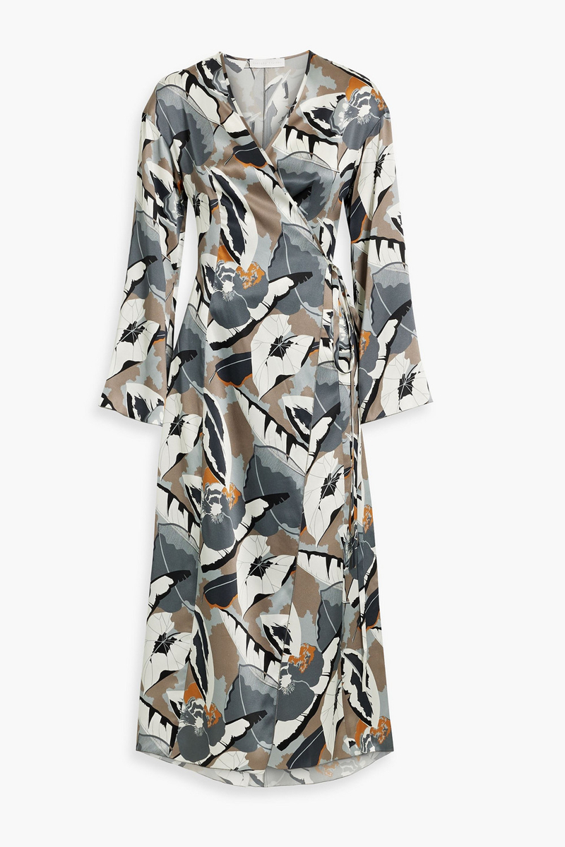 fabiana filippi - printed silk-satin kimono - multicolor - it 40