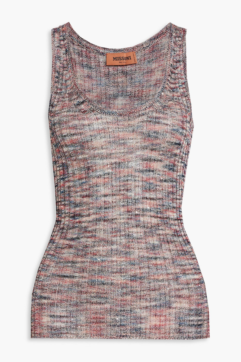 Missoni - Space-dyed crochet-knit tank - Multicolor - IT 40