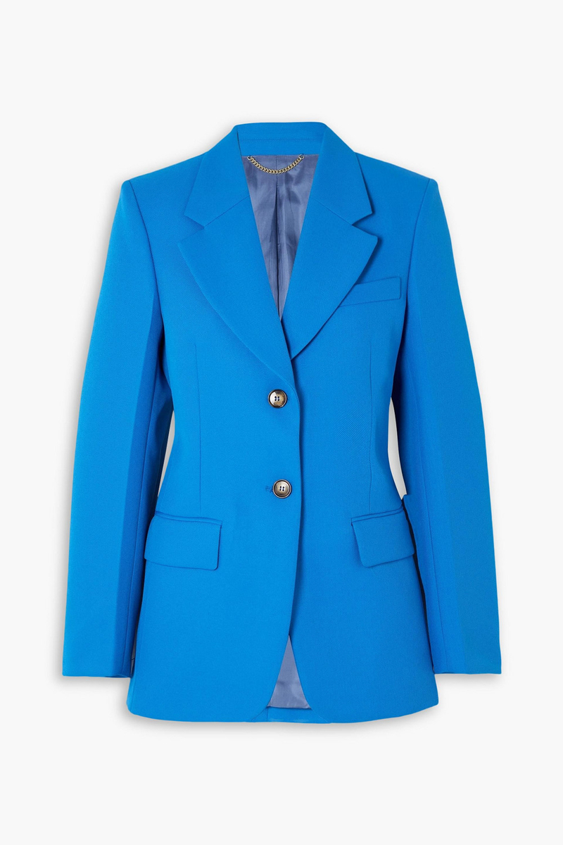 victoria beckham - drill blazer - blue - uk 6