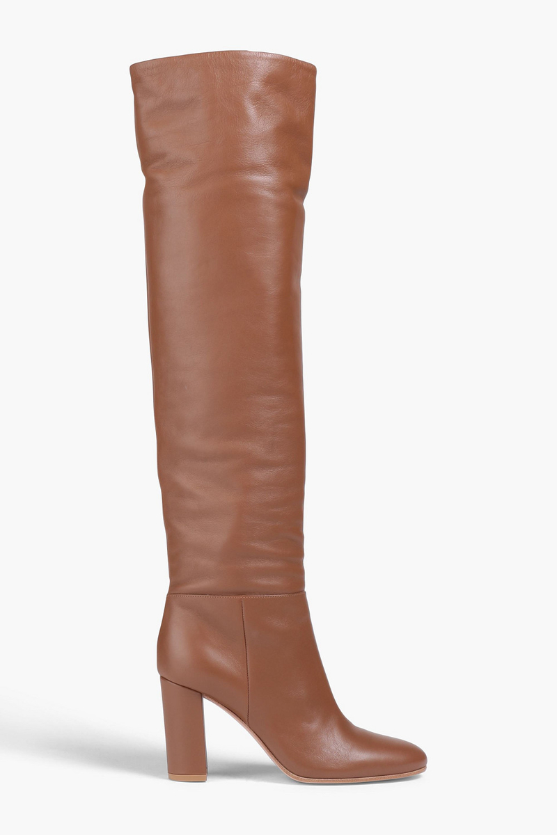 Gianvito Rossi - Leather knee boots - Brown - EU 35