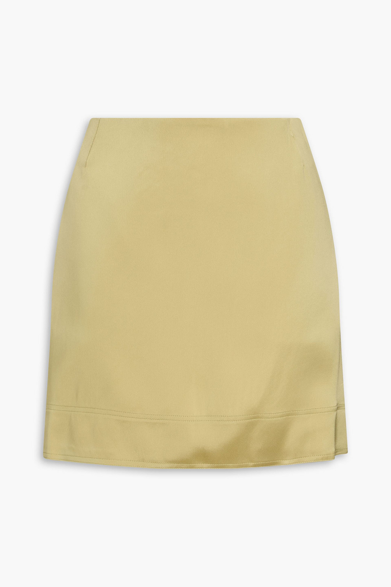toteme - satin-crepe mini skirt - green - fr 32