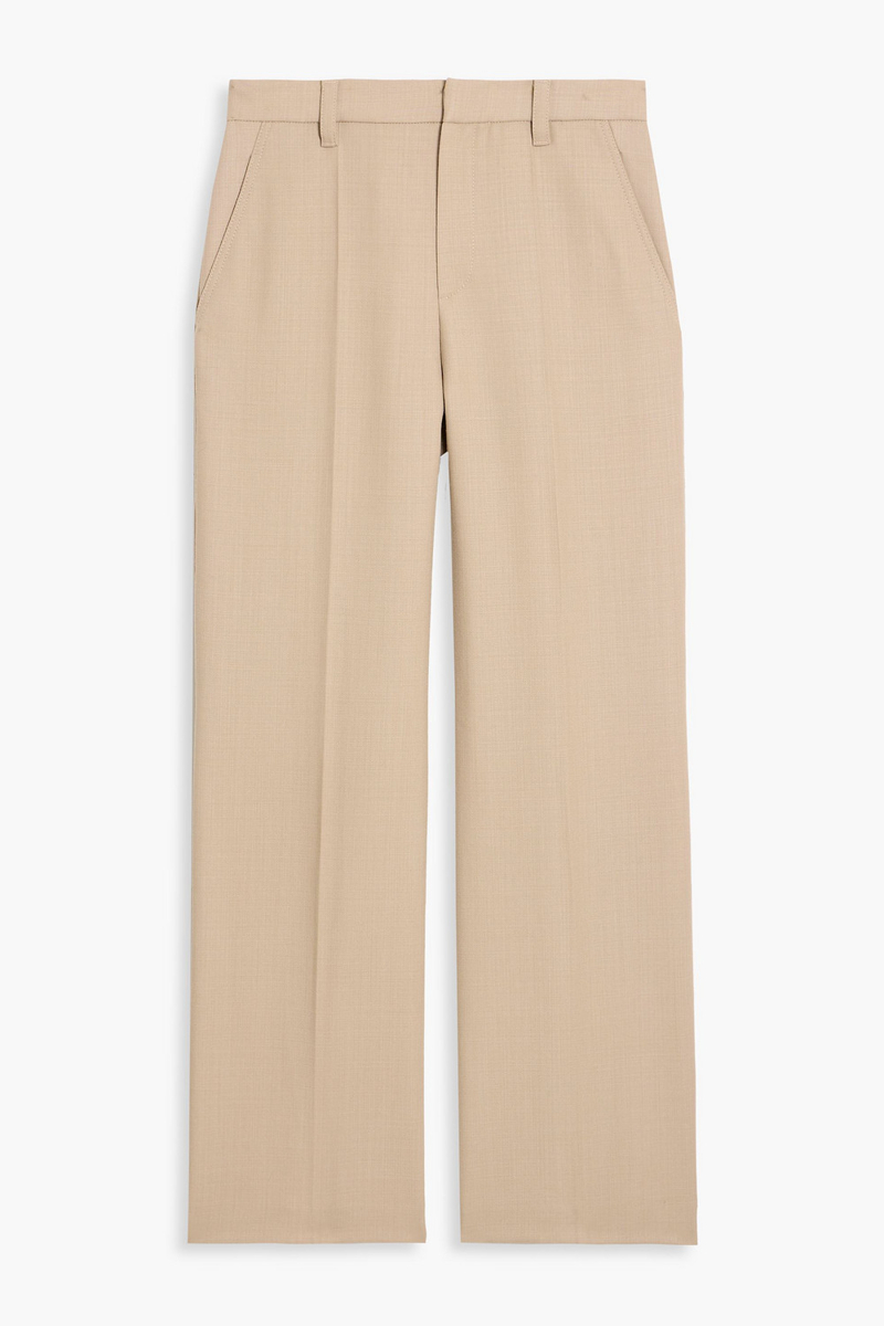 brunello cucinelli - wool-twill wide-leg pants - neutral - it 40