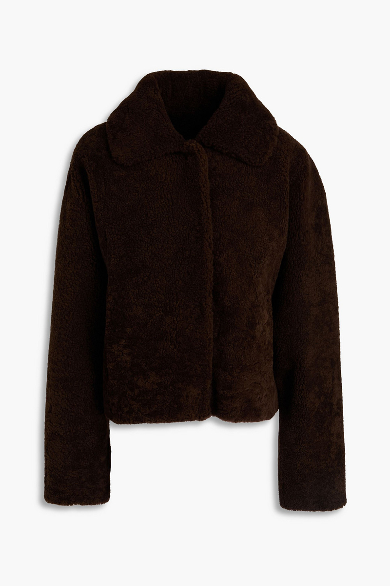 yves salomon - shearling jacket - brown - fr 38