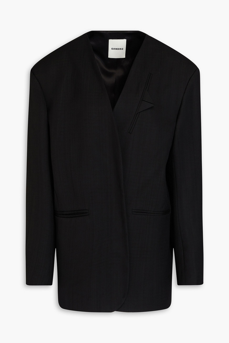 Sandro - Canvas blazer - Black - 2