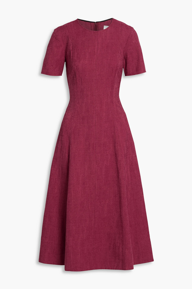 carolina herrera - twill midi dress - purple - us 0