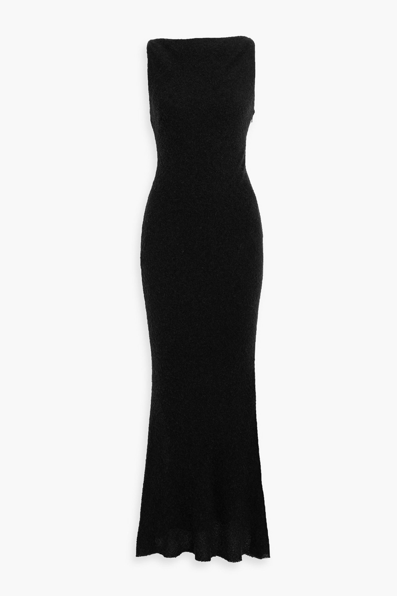 gabriela hearst - seren silk and camel wool-blend maxi dress - black - it 40