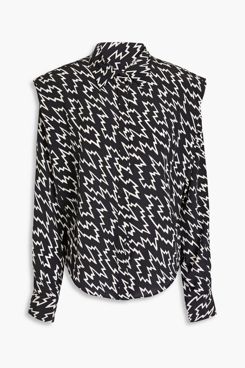 Isabel Marant - Igalki printed stretch-silk shirt - Black - FR 34