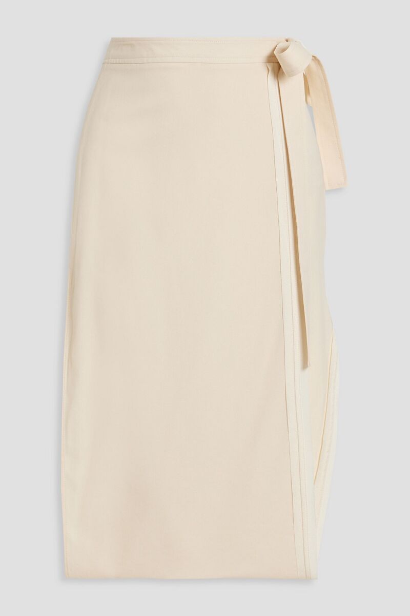 3.1 Phillip Lim - Wrap-effect wool-blend midi skirt - White - US 2