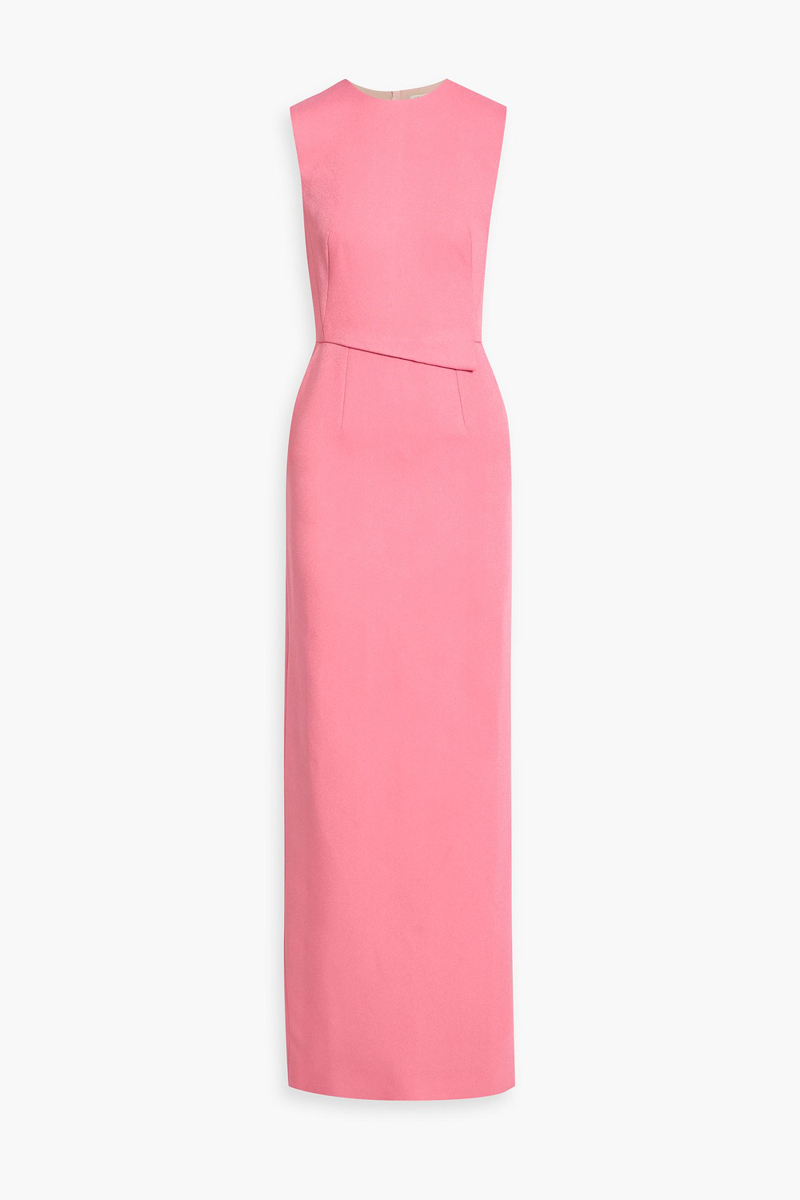emilia wickstead - juulia asymmetric crepe gown - pink - uk 6