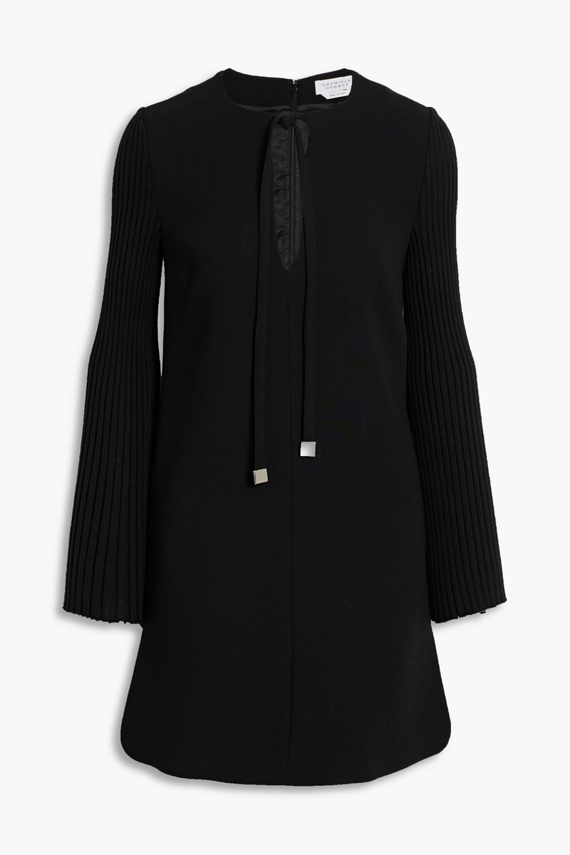 gabriela hearst - beko ribbed wool and crepe mini dress - black - it 38