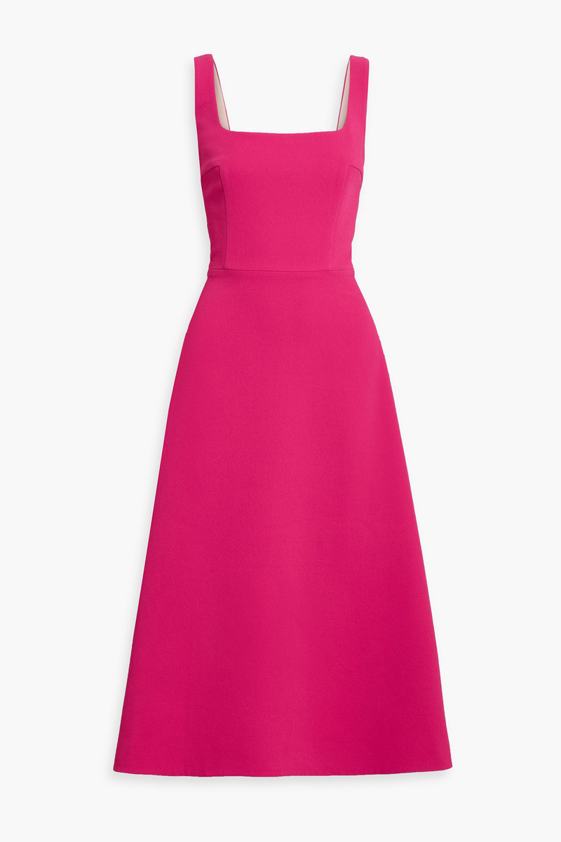 emilia wickstead - shiloh crepe midi dress - pink - uk 12