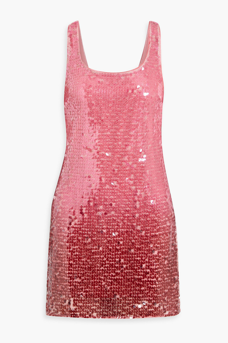 simkhai - alayna sequined mesh mini dress - pink - us 00