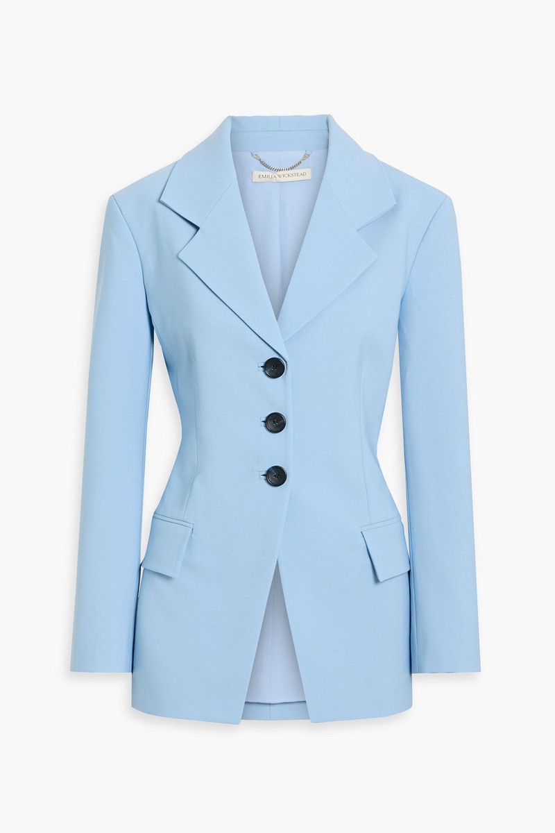 emilia wickstead - bayamo crepe blazer - blue - uk 6