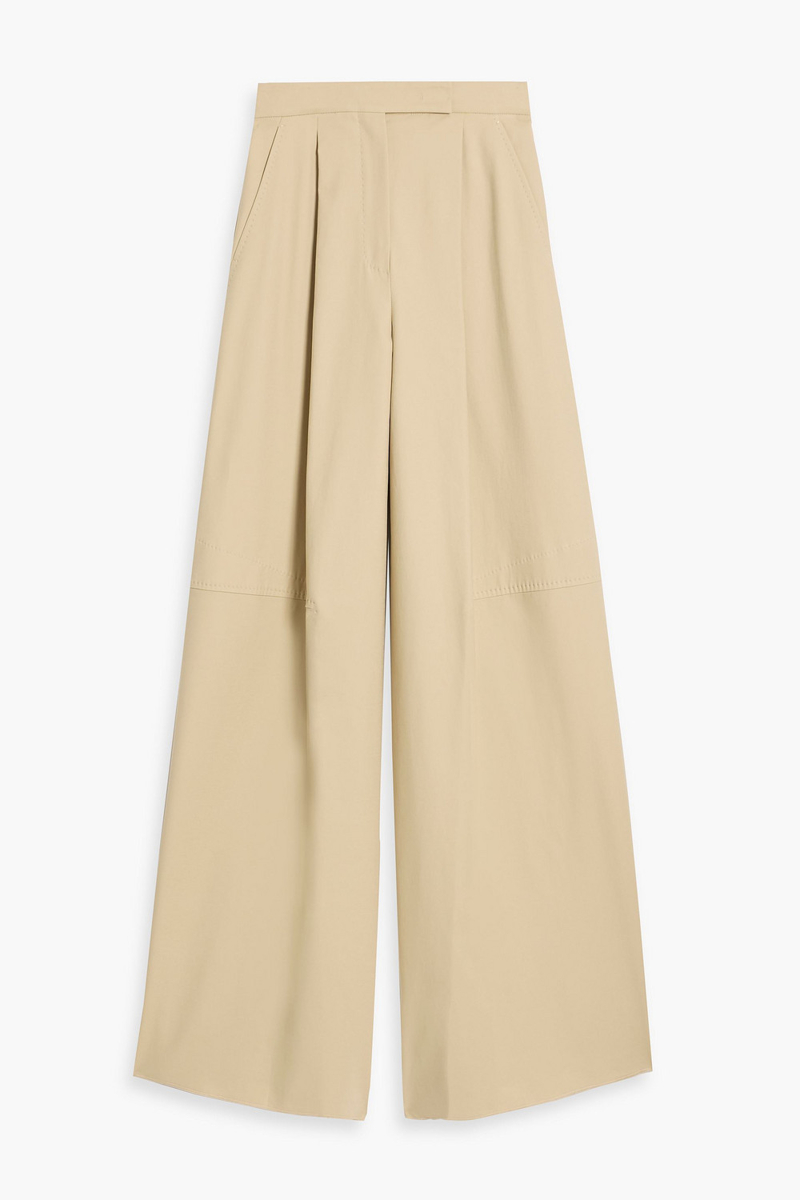 max mara - avoriaz cotton-blend wide-leg pants - neutral - it 34