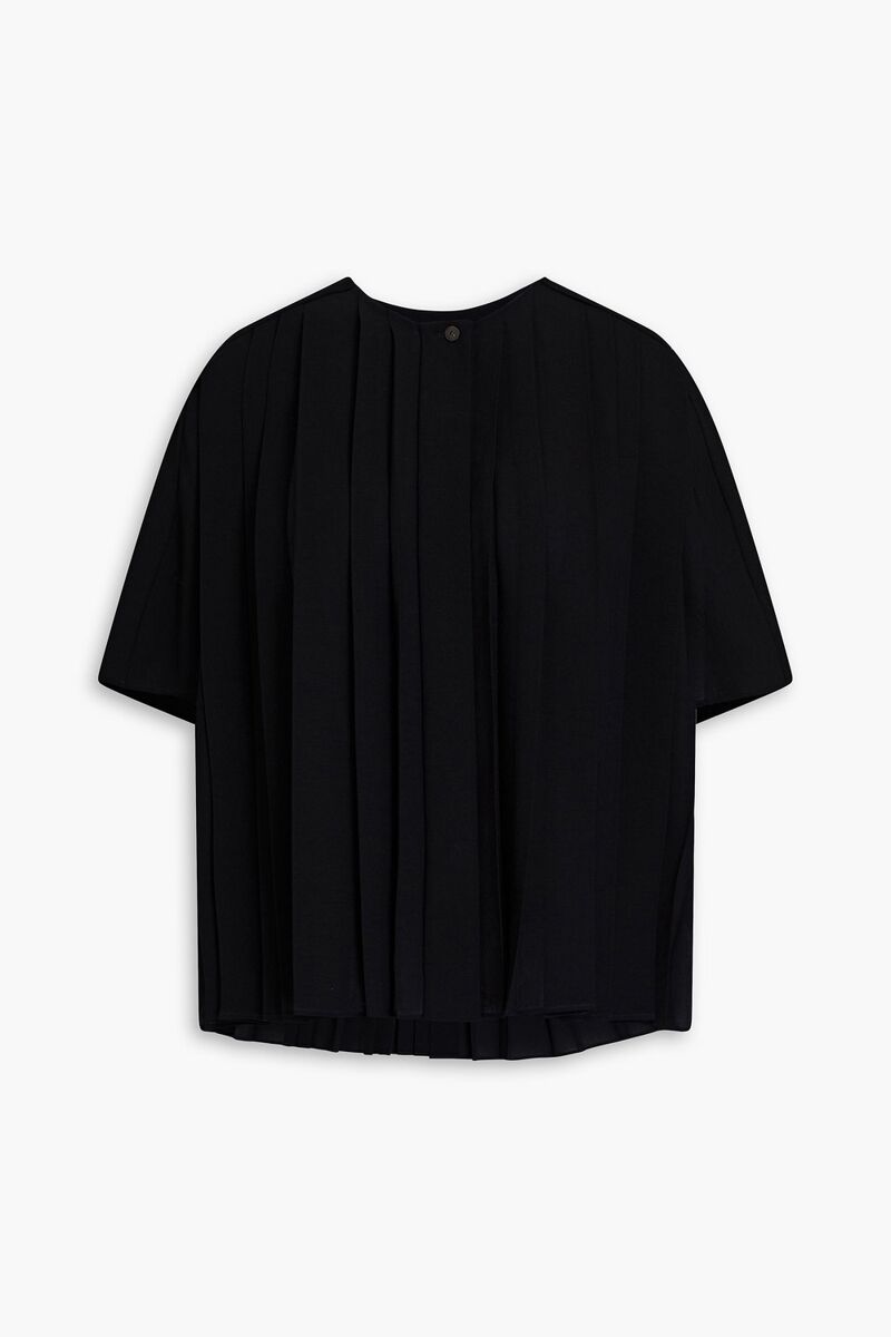 Joseph - Bouloi pleated crepe blouse - Black - FR 34