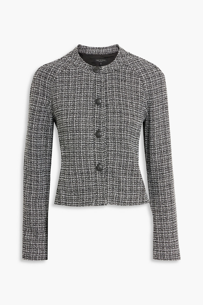 rag & bone - marisa tweed jacket - black - us 00