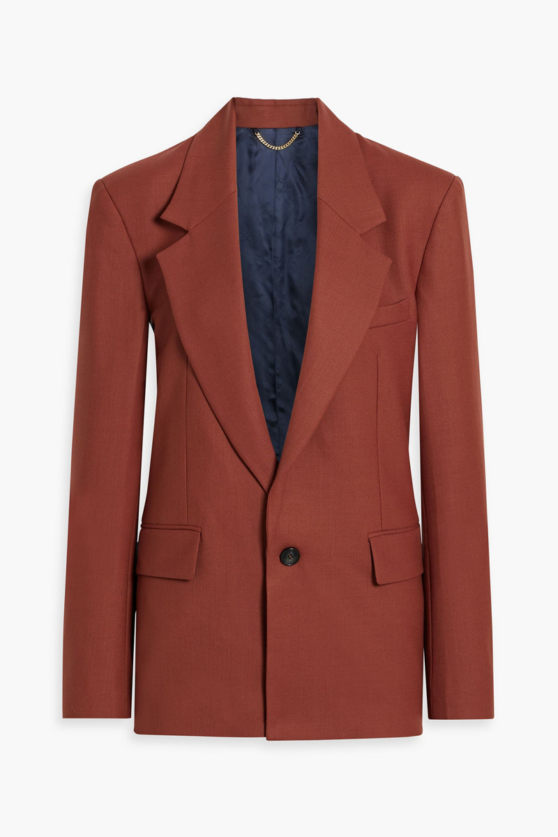 victoria beckham - twill blazer - red - uk 12
