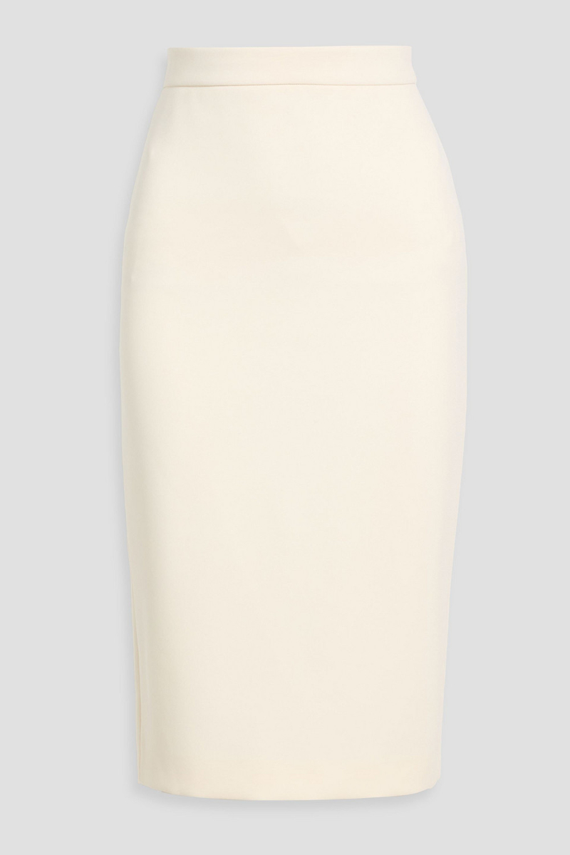 max mara - lubiana crepe pencil skirt - white - it 42