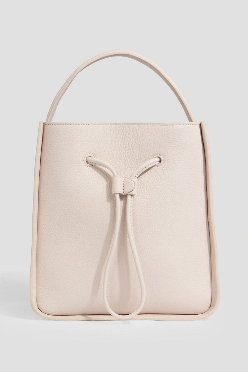 3.1 phillip lim - soleil small pebbled-leather bucket bag - white - onesize