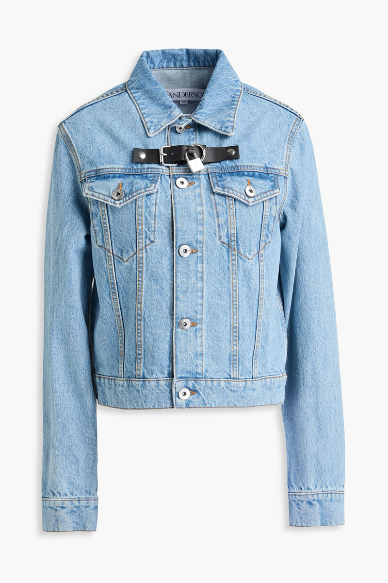 jw anderson - embellished denim jacket - blue - s