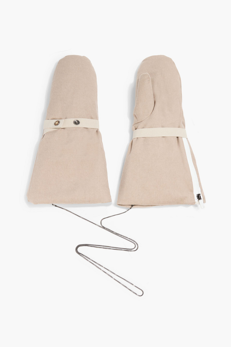 brunello cucinelli - cashmere mittens - neutral - m