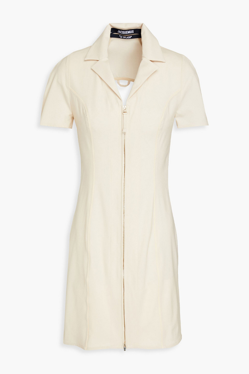 JACQUEMUS - Tangelo cutout stretch-wool mini dress - Neutral - FR 40