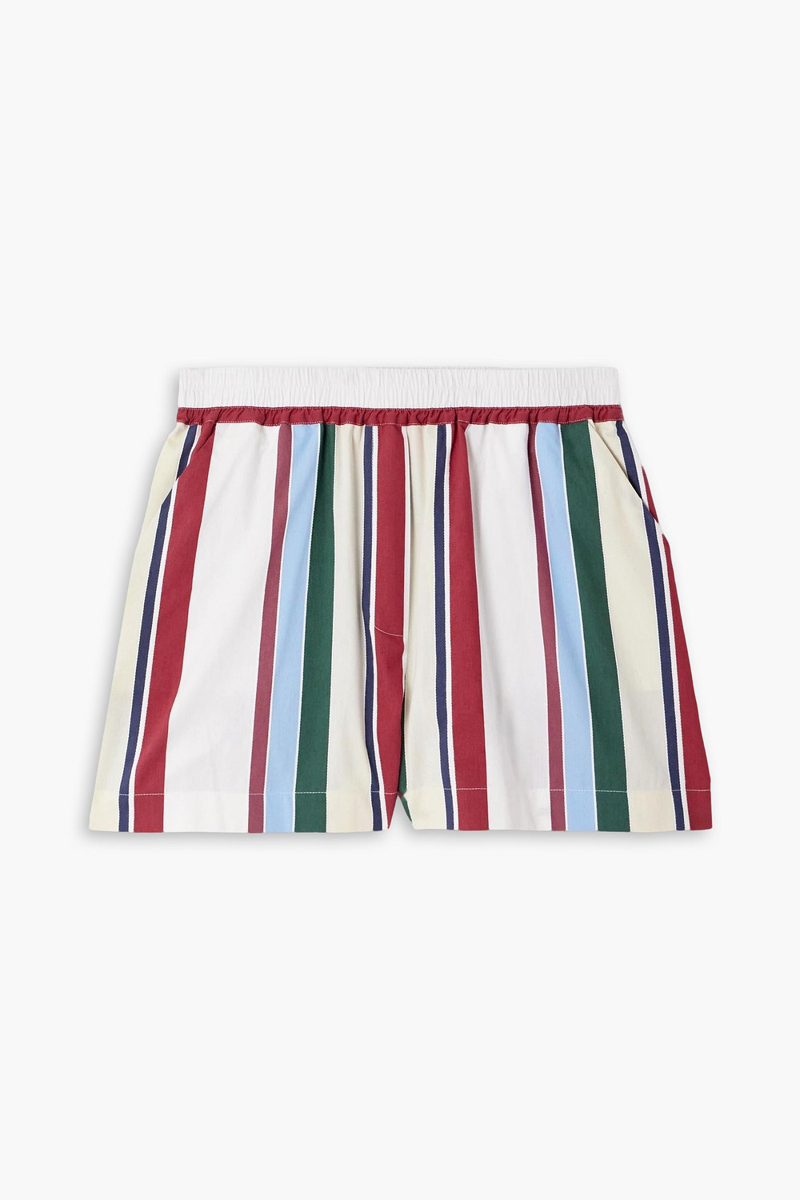 la double j. - striped cotton-blend poplin shorts - multicolor - xs