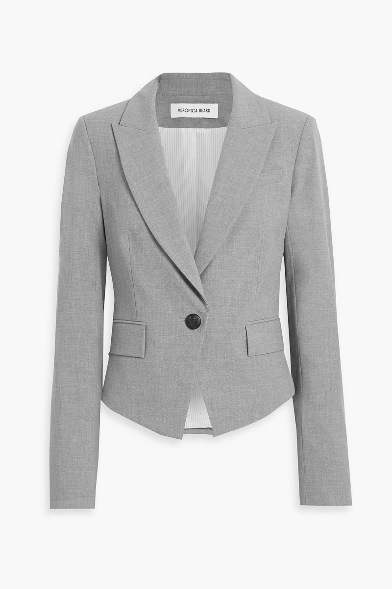 veronica beard - hosanna dickey woven blazer - gray - us 4