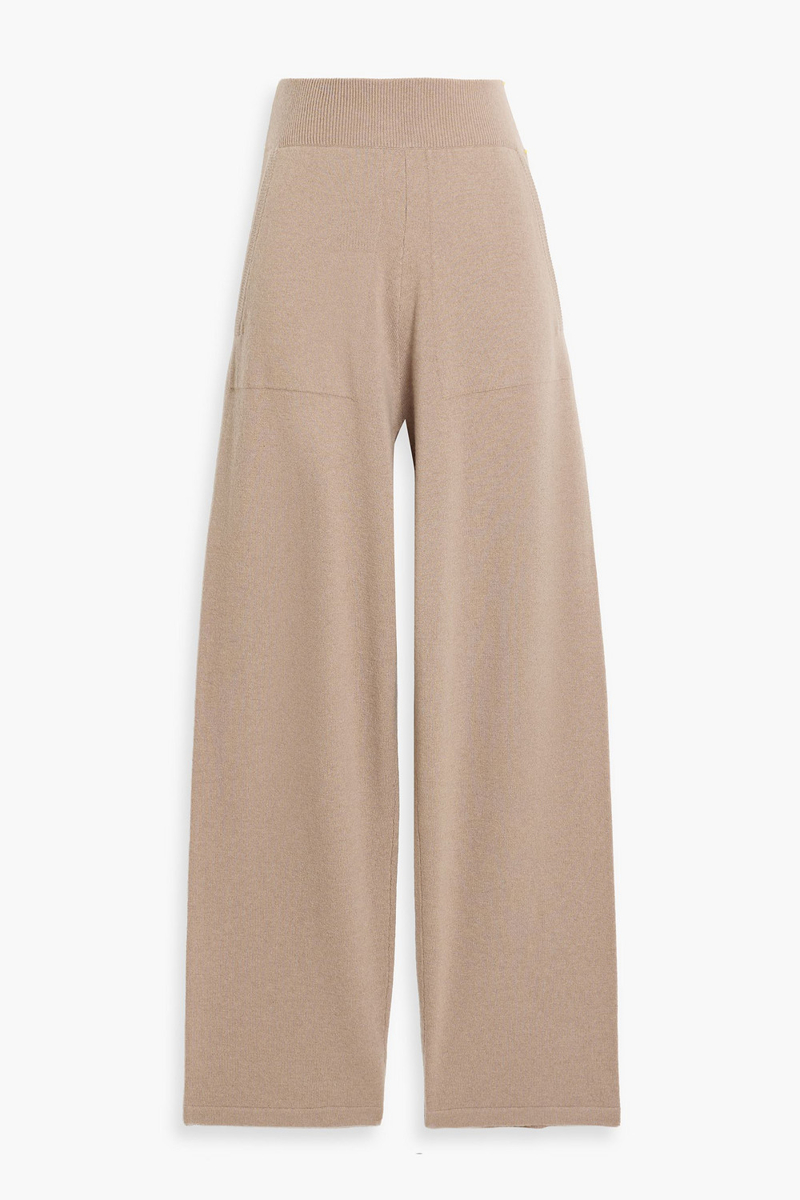 max mara - ghiro wool and cashmere-blend straight-leg pants - neutral - s