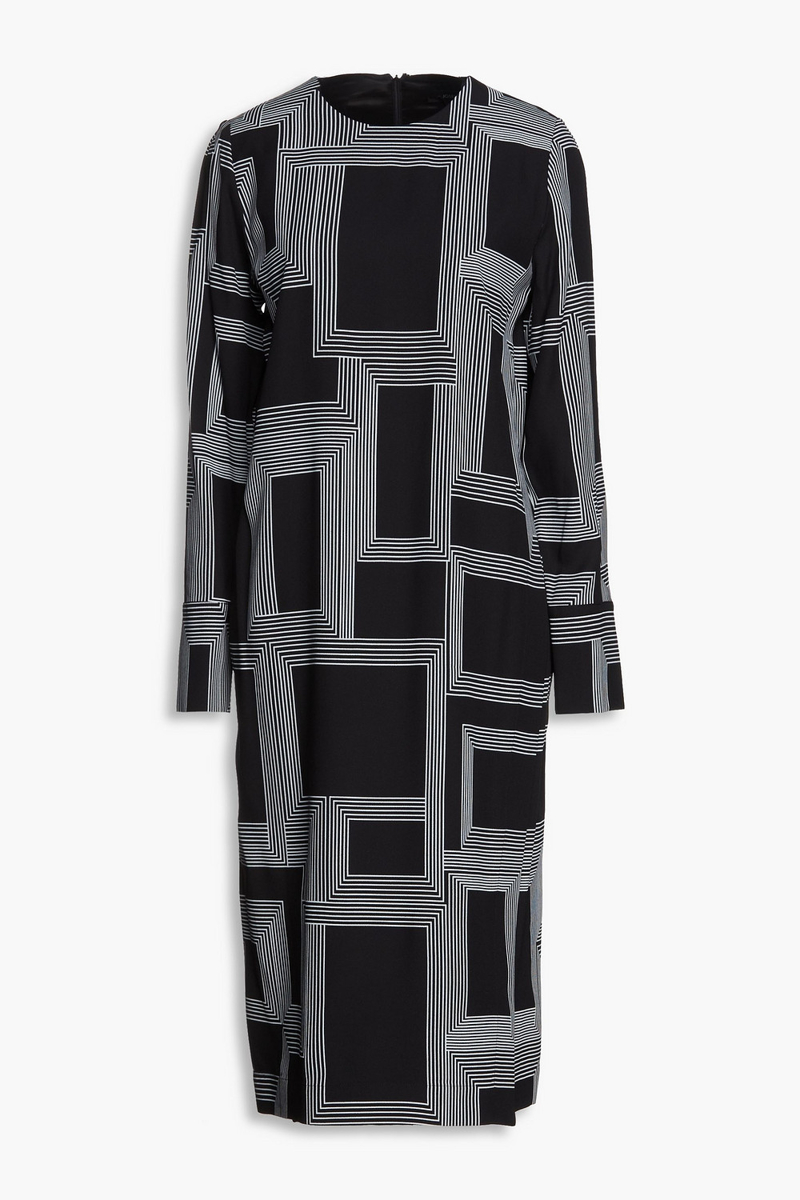 Joseph - Darlan printed crepe midi dress - Black - FR 34
