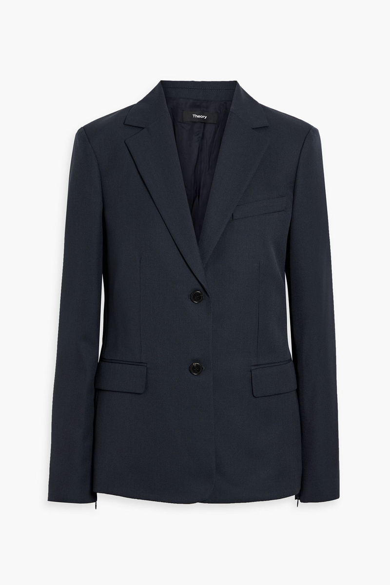 theory - wool-blend blazer - blue - us 0