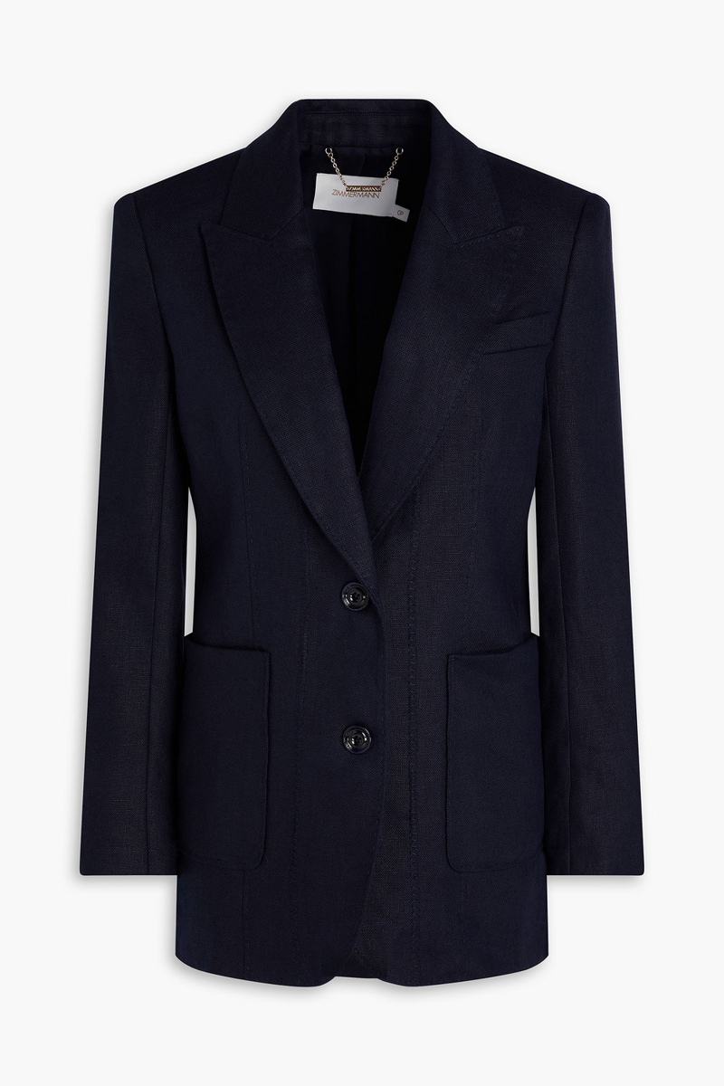 zimmermann - linen blazer - blue - 00