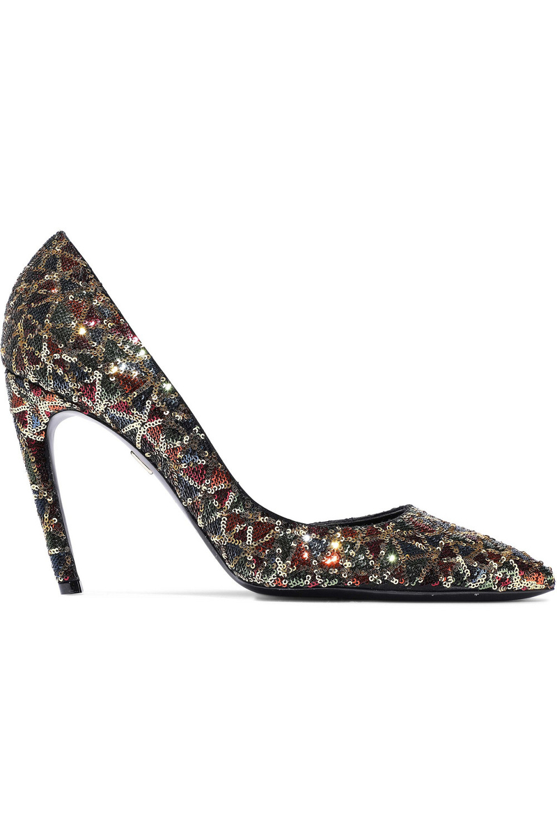 Roger Vivier - Sequined satin pumps - Multicolor - EU 40
