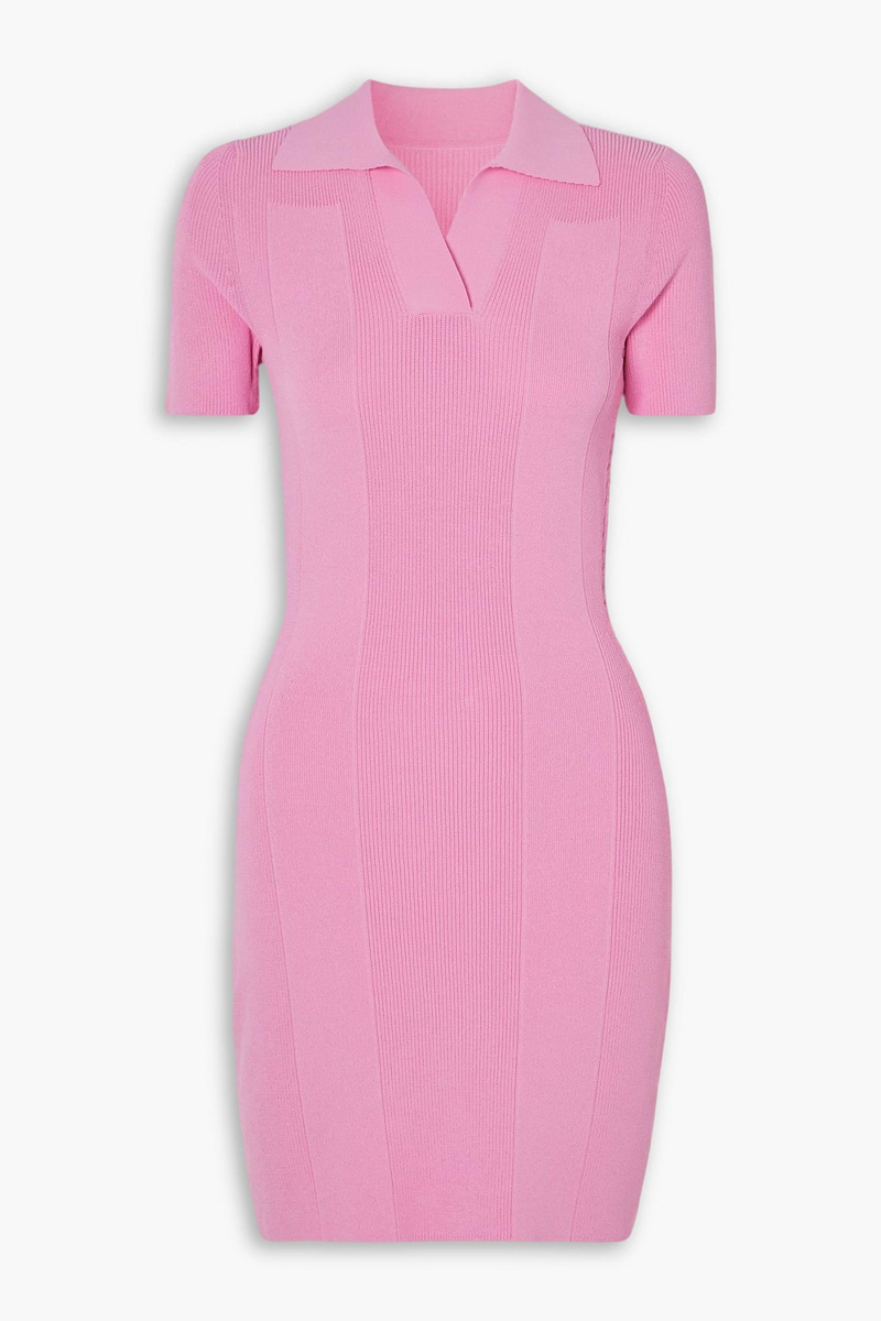 jacquemus - ribbed-knit mini dress - pink - fr 42