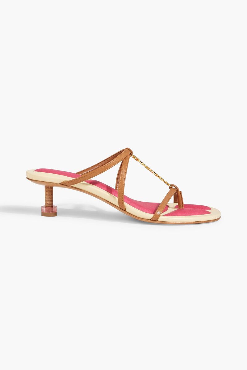 JACQUEMUS - Pralu leather mules - Brown - EU 38