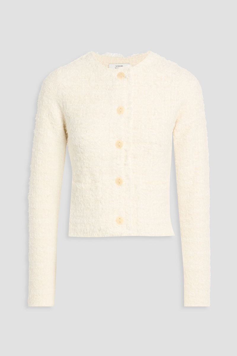vince. - brushed knitted cardigan - white - xs