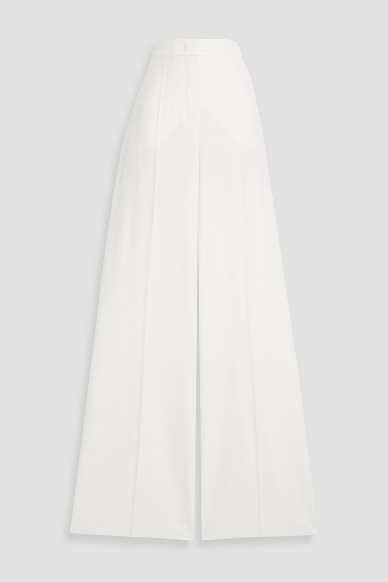 max mara - senna wool-twill wide-leg pants - white - it 36