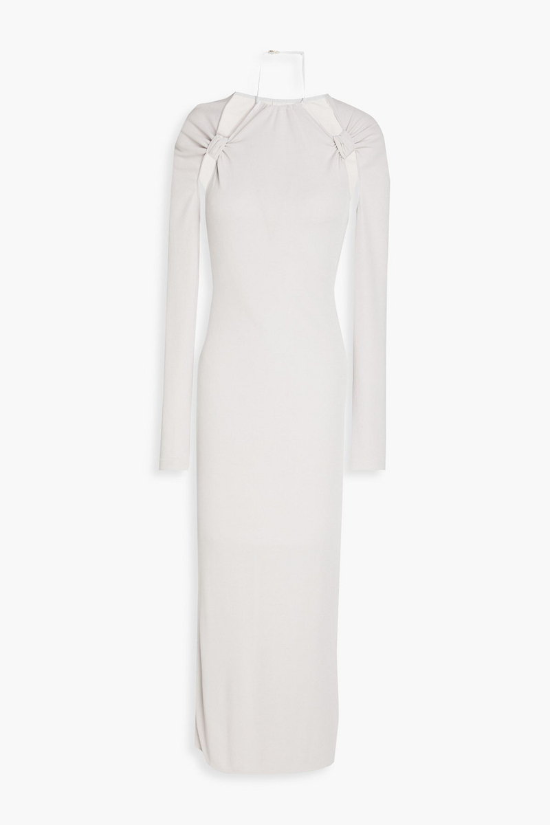 JACQUEMUS - Nodi cutout knotted jersey midi dress - Gray - FR 44